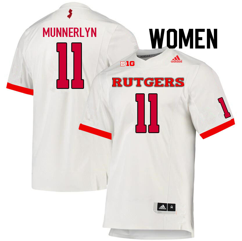 Women #11 Don Munnerlyn Rutgers Scarlet Knights College Football Jerseys Sale-White - Click Image to Close